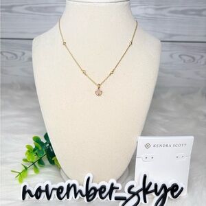 Kendra Scott Iridescent Drusy Gold Short Pendant Necklace